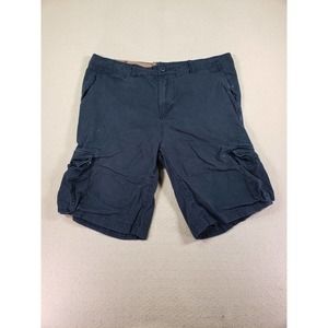 Gray Earth Shorts Mens 40‎ Cargo Techwear Pockets Blue Mid Rise Hiking Cotton